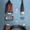 Axagon ADS-1PSN USB-A 2.0 - seriālais RS-232 DB9-M Prolific adaptera kabelis 1,5 m