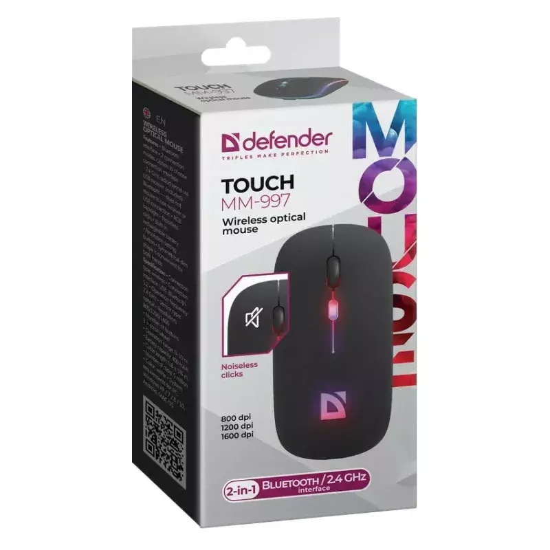 Bezvadu pele DEFENDER TOUCH MM-997 saskarne