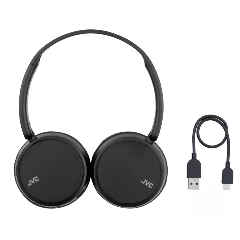 JVC Deep Bass Bluetooth On Ear Melns, bezvadu, zvani/mūzika, 20–20000 Hz, 157 g, austiņas, melnas