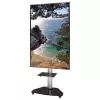 Techly grīdas statīvs ar plauktu ratiņiem TV LCD/LED/Plasma 37-70 collas sudraba