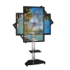 Techly grīdas statīvs ar plauktu ratiņiem TV LCD/LED/Plasma 37-70 collas sudraba