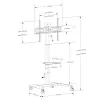 Techly ICA-TR228 multimedia cart/stand Melns Flat panel