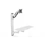 DIGITUS Darba vieta (Monitors. Tastatūra. Pele) Sienas stiprinājums 32 collas 8 kg VESA 75x75/100x100 balta/melna