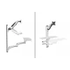 DIGITUS Darba vieta (Monitors. Tastatūra. Pele) Sienas stiprinājums 32 collas 8 kg VESA 75x75/100x100 balta/melna