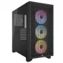 CORSAIR Mid-tower Pc Case - 3000d RGB Airflow - Melns
