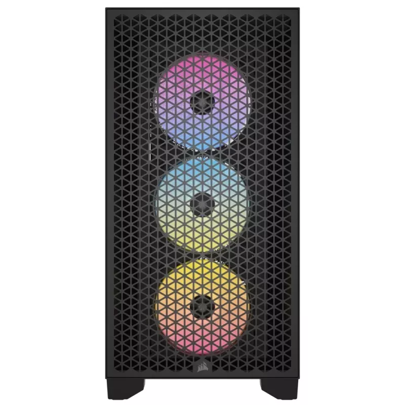 CORSAIR Mid-tower Pc Case - 3000d RGB Airflow - Melns