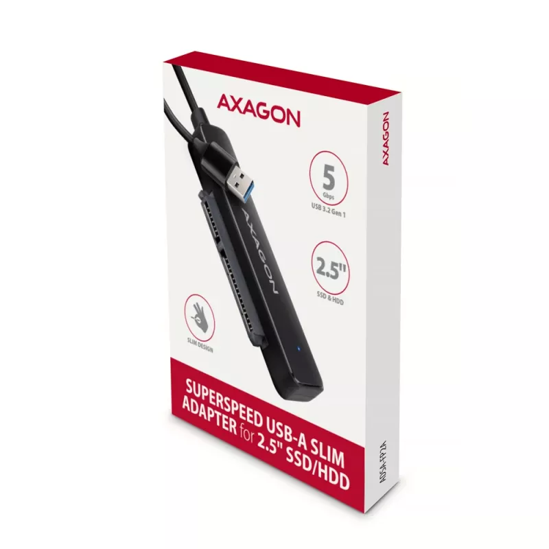 Axagon ADSA-FP2A interfeisa karte USB 3.2 Gen 1 SATA vīrišķais melns