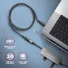 Axagon BUCM32-CF10AB SPEED+ USB-C USB 20Gbps pagarinājuma kabelis 1 m