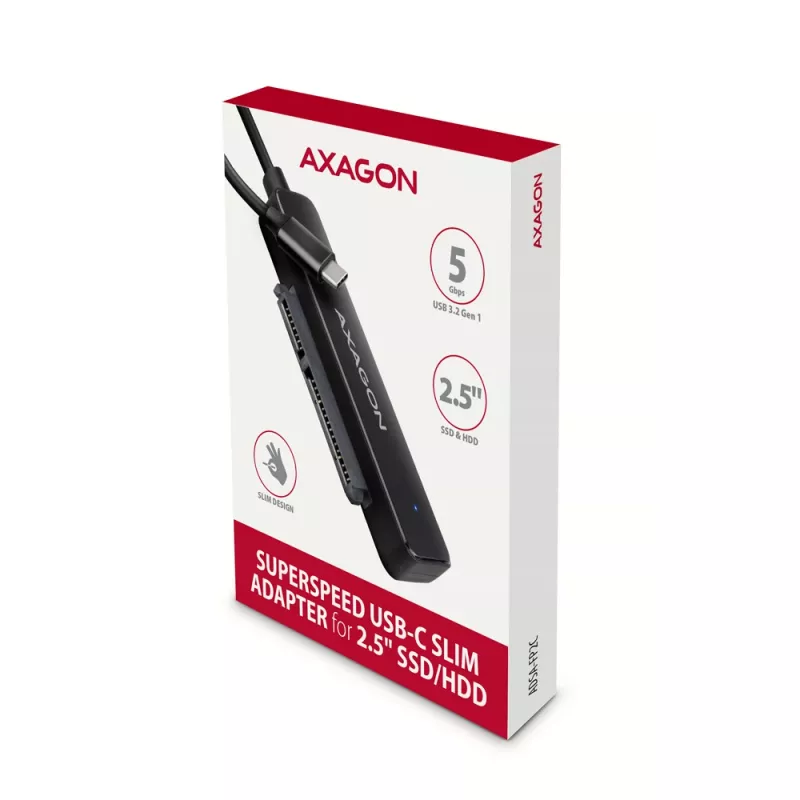 Axagon ADSA-FP2C USB-C 5Gbps - SATA 6G, 2.5 inch SSD/HDD SLIM adapter - Adapter - Digitālie/datu interfeisa kartes/adapteri