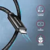 Axagon BUCM2-CM25AB Datu un uzlādes USB 480Mbps kabelis 2,5 m. PD 240W, 5A. Melns pīts