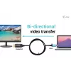 i-tec USB-C–DisplayPort divvirzienu kabeļa adapteris 8K/30Hz 150cm