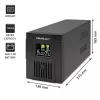 Nepārtrauktās barošanas avots QOLTEC 53770, līnijinteraktīvais UPS 1.5 kVA (900 W), 2 C13 kontaktligzdas, AVR, LCD, USB Type-B