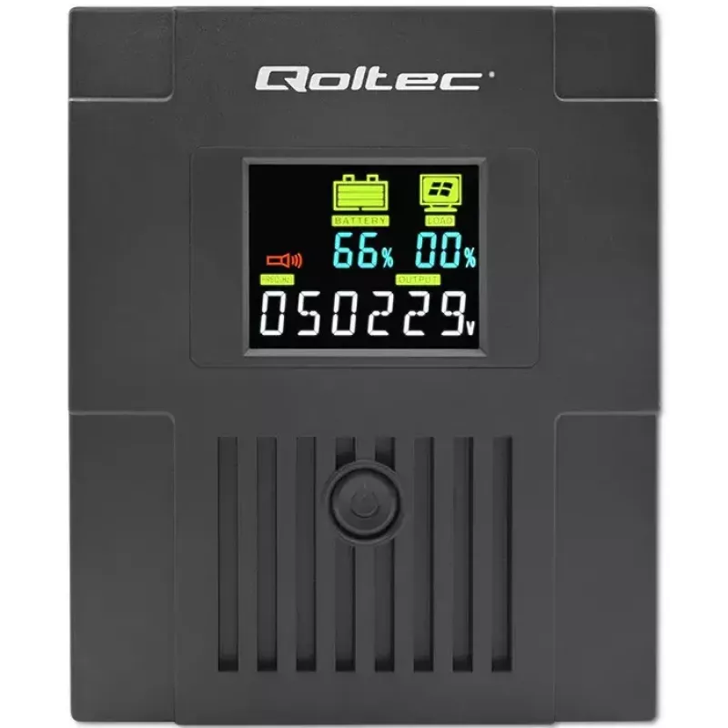 Nepārtrauktās barošanas avots Qoltec 53771 2 kVA 1200 W 2 AC kontaktligzdas