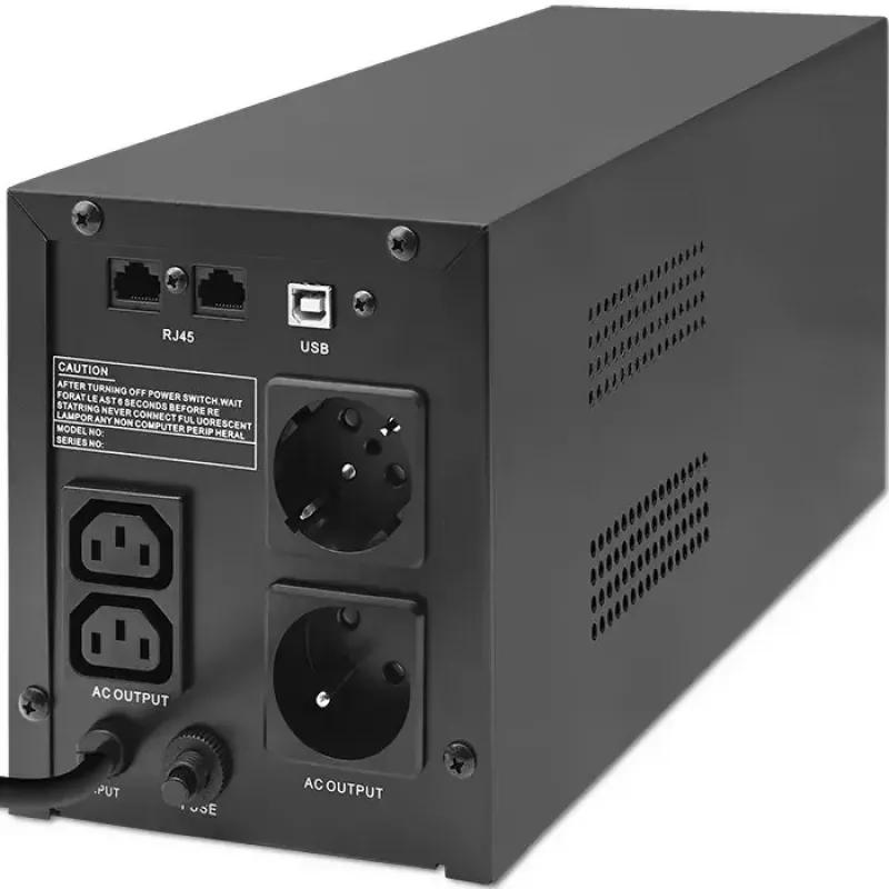Nepārtrauktās barošanas avots Qoltec 53771 2 kVA 1200 W 2 AC kontaktligzdas