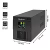 Nepārtrauktās barošanas avots Qoltec 53771 2 kVA 1200 W 2 AC kontaktligzdas