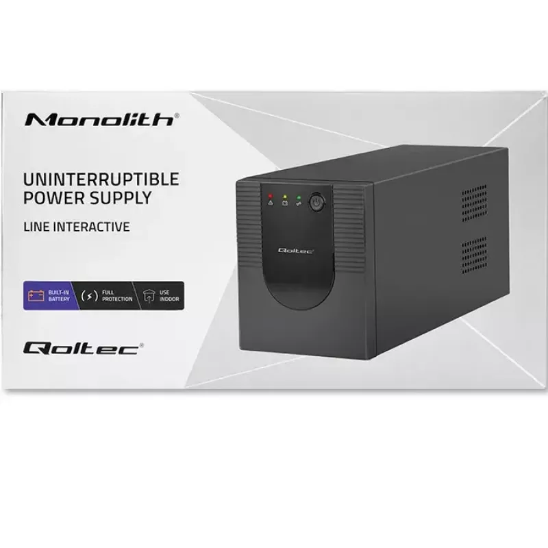 Qoltec 53777 UPS Line-Interactive 2 kVA 1200 W 4 AC izejas