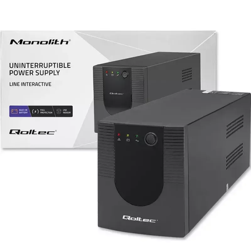 Qoltec 53777 UPS Line-Interactive 2 kVA 1200 W 4 AC izejas