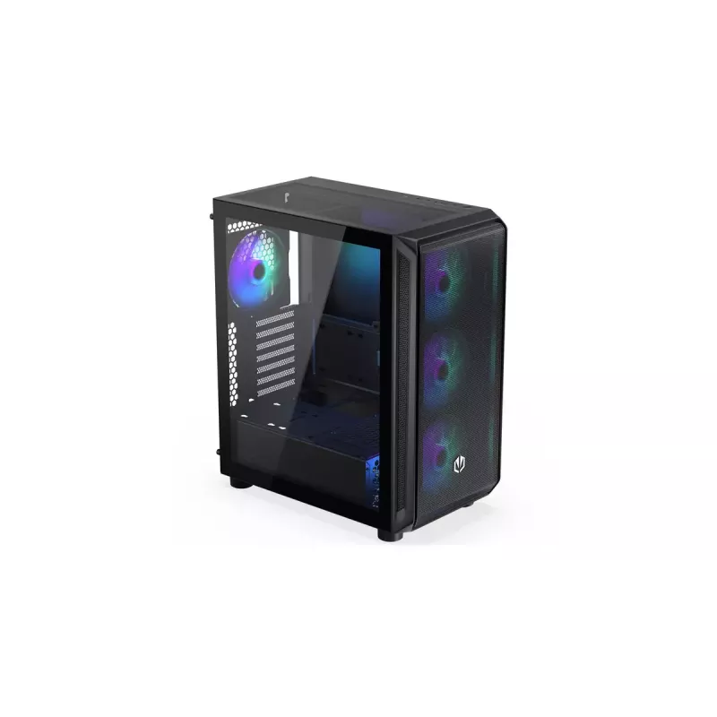PC korpuss ENDORFY Arx 500 ARGB ATX Melns — rūdīts stikls, ARGB, ATX, max GPU 350 mm, CPU dzesētāja augstums 179 mm, 7 paplašināšanas sloti
