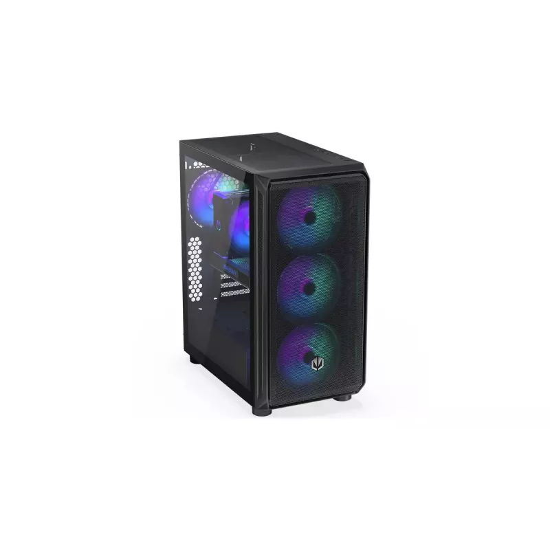 PC korpuss ENDORFY Arx 500 ARGB ATX Melns — rūdīts stikls, ARGB, ATX, max GPU 350 mm, CPU dzesētāja augstums 179 mm, 7 paplašināšanas sloti