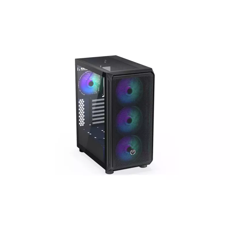 PC korpuss ENDORFY Arx 500 ARGB ATX Melns — rūdīts stikls, ARGB, ATX, max GPU 350 mm, CPU dzesētāja augstums 179 mm, 7 paplašināšanas sloti