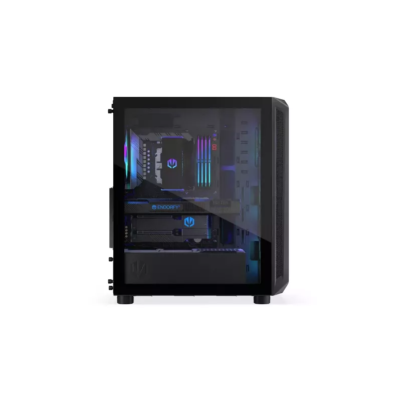 PC korpuss ENDORFY Arx 500 ARGB ATX Melns — rūdīts stikls, ARGB, ATX, max GPU 350 mm, CPU dzesētāja augstums 179 mm, 7 paplašināšanas sloti