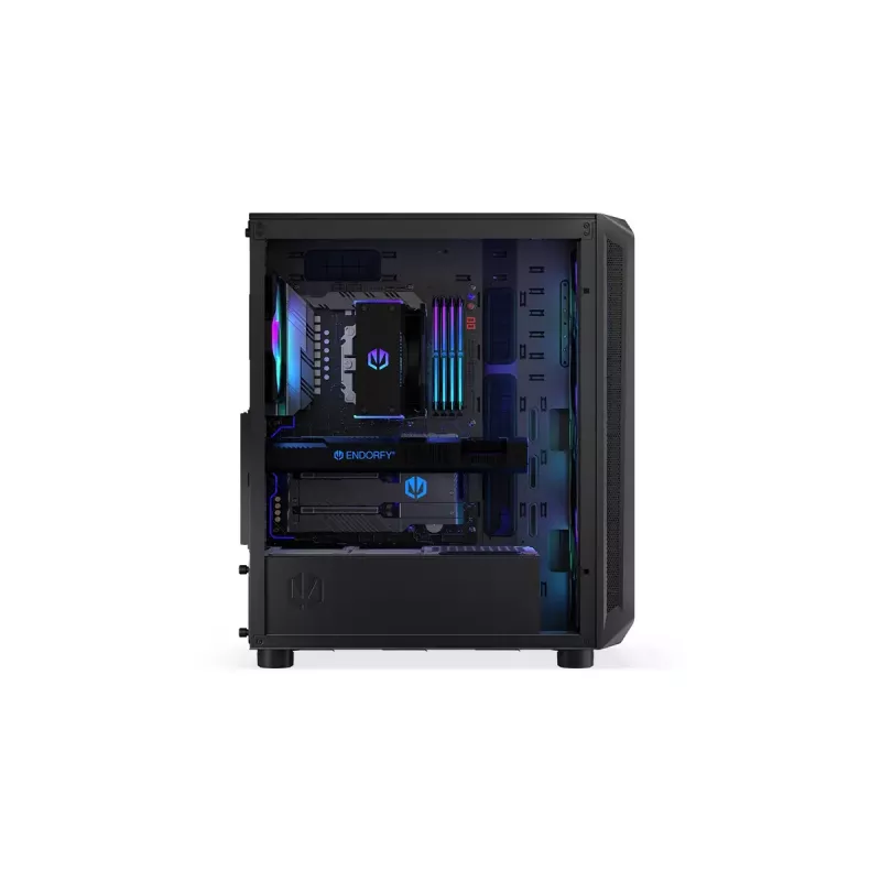 PC korpuss ENDORFY Arx 500 ARGB ATX Melns — rūdīts stikls, ARGB, ATX, max GPU 350 mm, CPU dzesētāja augstums 179 mm, 7 paplašināšanas sloti
