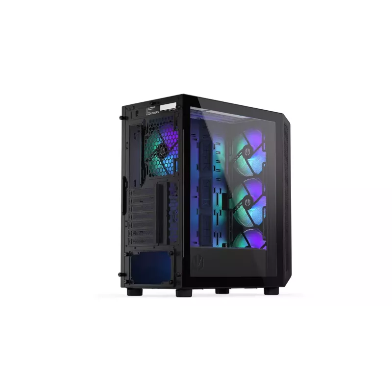 PC korpuss ENDORFY Arx 500 ARGB ATX Melns — rūdīts stikls, ARGB, ATX, max GPU 350 mm, CPU dzesētāja augstums 179 mm, 7 paplašināšanas sloti