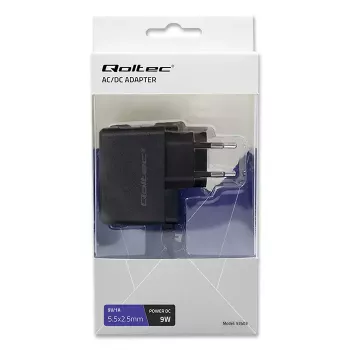 Power Adapter Qoltec 52403 Indoor 9W Melns 220-240V