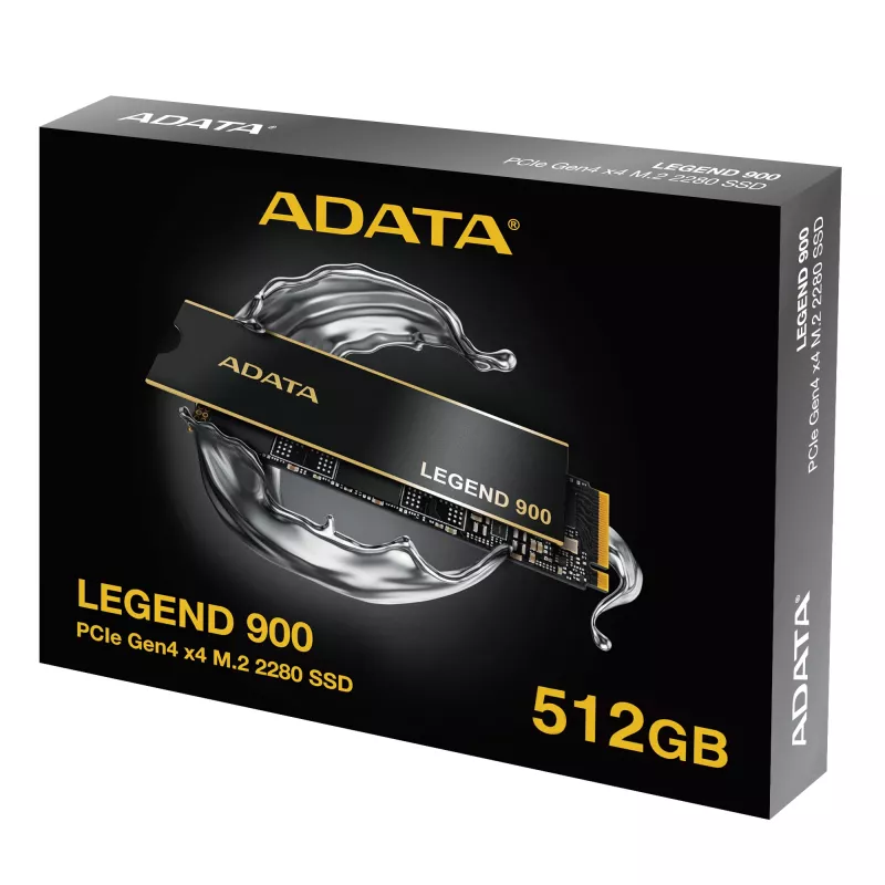 SSD M.2 2280 ADATA LEGEND 900 512 GB PCIe 4.0 NVMe 7000/5400 MB/s, TBW 1200, AES aparatūras šifrēšana