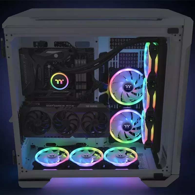 Thermaltake SWAFAN 12 RGB 12 cm ventilators, melns, 500–2000 RPM