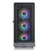 PC korpuss THERMALTAKE Ceres 500 TG ARGB Midi Tower Melns — Rūdīts stikls, EATX, 3x140mm priekšā, USB-C