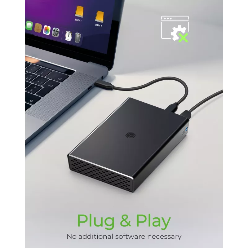 ICY BOX RAID korpuss 2x HDD/SSD USB 3.2 Gen 2 Type-C® / Type-A interfeisam