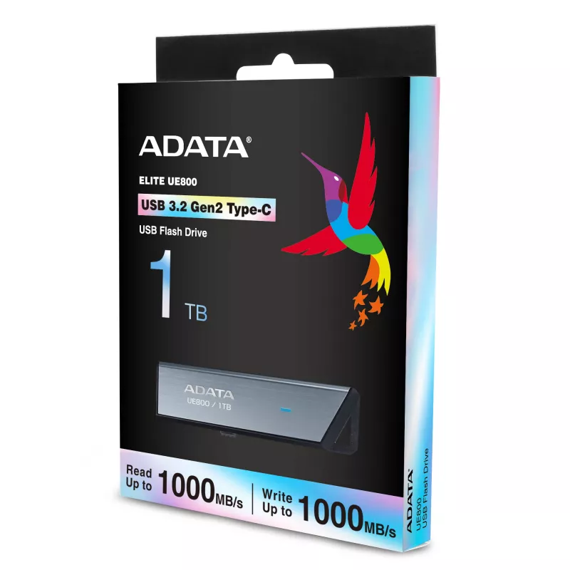 ADATA UE800 USB zibatmiņa 1 TB USB Type-C 3.2 Gen 2 (3.1 Gen 2) Sudraba krāsa