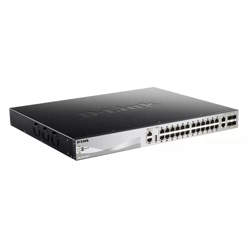 D-Link DGS-3130-30PS/E tīkla slēdzis Pārvaldāms L3 Gigabit Ethernet (10/100/1000) Power over Ethernet (PoE) Pelēks