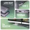 Axagon HMC-12GM2, USB 10Gbps centrmezgls, 3x USB-A, USB-C, HDMI, DP, RJ-45, M.2, SD/mSD, audio, PD