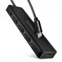 Axagon HUE-C1C 4x USB 5Gbps TRAVEL centrmezgls, USB-C barošanas ieeja, 19 cm USB-C kabelis
