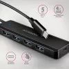 Axagon HUE-C1C 4x USB 5Gbps TRAVEL centrmezgls, USB-C barošanas ieeja, 19 cm USB-C kabelis