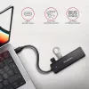 Axagon HUE-C1C 4x USB 5Gbps TRAVEL centrmezgls, USB-C barošanas ieeja, 19 cm USB-C kabelis