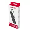 Axagon HUE-C1C 4x USB 5Gbps TRAVEL centrmezgls, USB-C barošanas ieeja, 19 cm USB-C kabelis