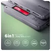 Axagon HMC-6GM2 USB 10Gbps centrmezgls USB-A USB-C HDMI M.2 SD/mSD PD 100W USB-C Vadu USB 3.2 Gen 2 (3.1 Gen 2) Type-C Pelēks