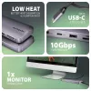 Axagon HMC-6GM2 USB 10Gbps centrmezgls USB-A USB-C HDMI M.2 SD/mSD PD 100W USB-C Vadu USB 3.2 Gen 2 (3.1 Gen 2) Type-C Pelēks