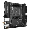 GIGABYTE A520I AC mātesplate — atbalsta AMD Ryzen 5000 sērijas AM4 procesorus, 6 fāžu digitālais VRM, līdz 5300MHz DDR4 (OC), 1xPCIe 3.0 M.2, WIFI, GbE LAN, USB 3.2 Gen1