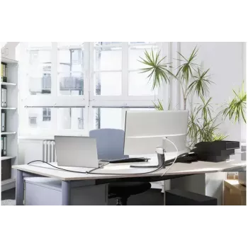Kensington Universal 3-in-1 Bloķējama kabeļa slēdzene ar atslēgu un divām slēdzenes galviņām