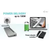 i-tec USB-C metāla ergonomiskā dokstacija ar 3x 4K displeju atbalstu un 100 W barošanu + universāls lādētājs 100 W