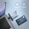 Axagon CRE-SMPA USB-A Smart / ID kartes PocketReader, USB 2.0, Melns, 13 g