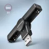 Axagon CRE-SMPA USB-A Smart / ID kartes PocketReader, USB 2.0, Melns, 13 g