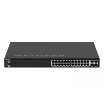 NETGEAR GSM4328-100AJS pārvaldīts L3 Gigabit Ethernet (10/100/1000) Power over Ethernet (PoE) 1U melns