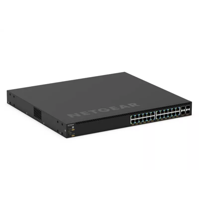 NETGEAR GSM4328-100AJS pārvaldīts L3 Gigabit Ethernet (10/100/1000) Power over Ethernet (PoE) 1U melns