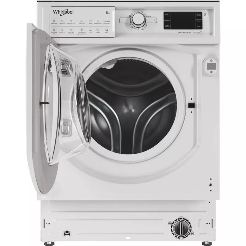 Whirlpool BI WMWG 81485 PL veļas mazgājamā mašīna Priekšējā ielāde 8 kg 1351 RPM Balta