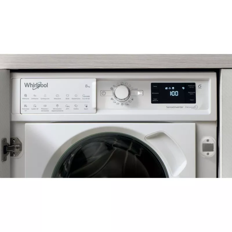 Whirlpool BI WMWG 81485 PL veļas mazgājamā mašīna Priekšējā ielāde 8 kg 1351 RPM Balta
